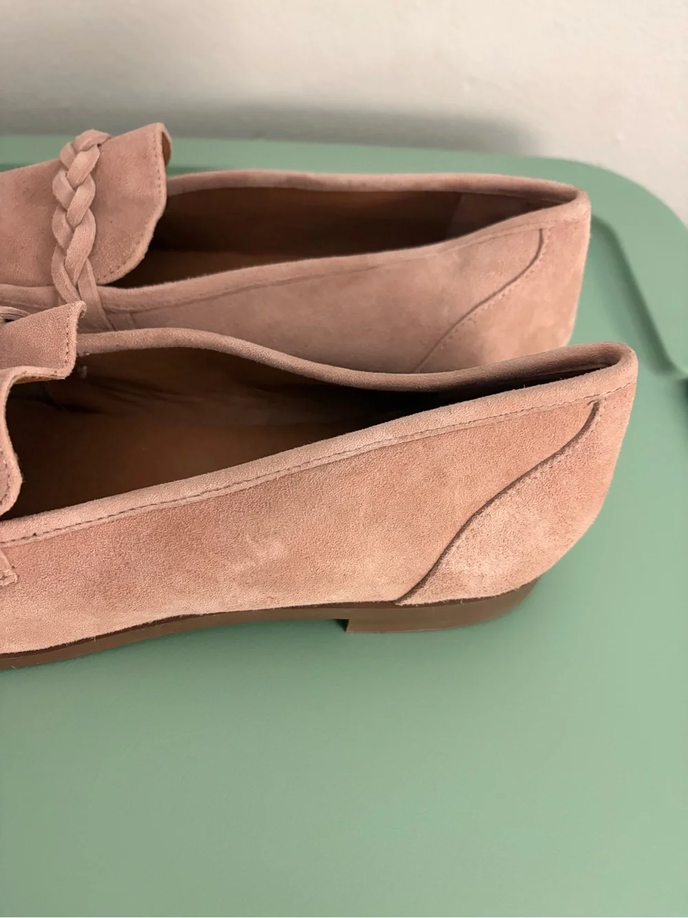 Seychelles Braided Suede Loafers in Tan